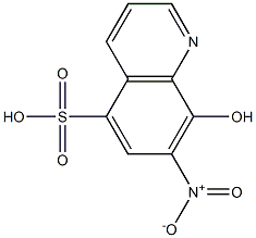 8-hydroxy-7-nitroquinoline-5-sulfonic acid Struktur