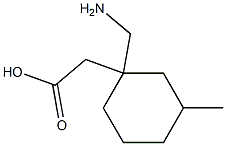 (1-(aminomethyl)-3-methylcyclohexyl)acetic acid Struktur