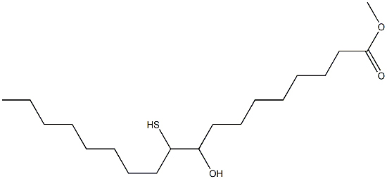 methyl-9-hydroxy-10-mercaptostearate Struktur