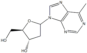 9-(2-deoxy-erythro-pentofuranosyl)-6-methylpurine Struktur