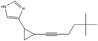 4-(2-(5,5-dimethylhex-1-ynyl)cyclopropyl)imidazole Struktur