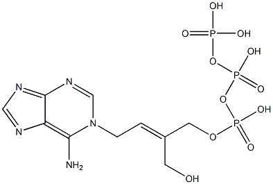 4-adeninyl-2-(hydroxymethyl)-2-butenyl triphosphate Struktur