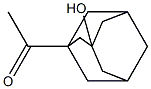 1-acetyl-3-hydroxyadamantane Struktur