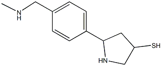 4-mercapto-2-(4-(N-methylaminomethyl)phenyl)pyrrolidine Struktur