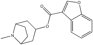 endo 8-methyl-8-azabicyclo(3.2.1)octan-3-yl benzofurane-3-carboxylate Struktur