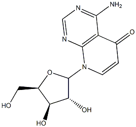 4-amino-5-oxo-8-xylofuranosylpyrido(2,3-d)pyrimidine Struktur