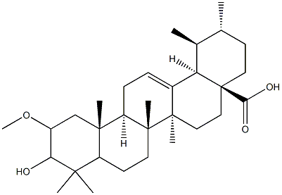 3-hydroxy-2-methoxyurs-12-en-28-oic acid Struktur