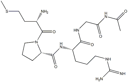 acetylmethionyl-prolyl-arginyl-glycinamide Struktur