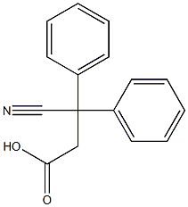 3-cyano-3,3-diphenylpropionic acid Struktur