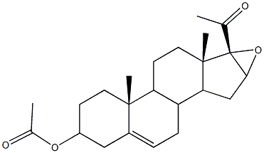 16,17-epoxy-20-oxopregn-5-en-3-yl acetate Struktur