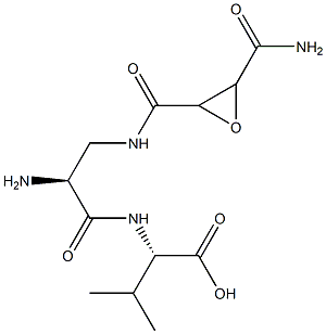 N-(3-(((-3-(aminocarbonyl)oxiranyl)carbonyl)amino)alanyl)valine Struktur