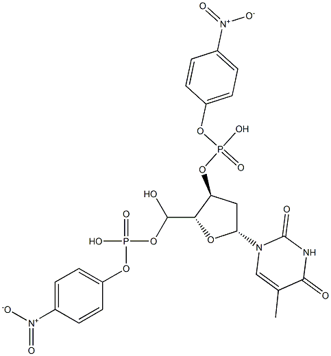 deoxythymidine 3',5'-bis-(4-nitrophenylphosphate) Struktur