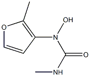 N-hydroxy-N-(2-methylfur-3-yl)methyl urea Struktur