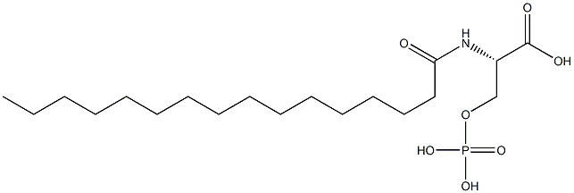 N-palmitoylserine phosphoric acid Struktur