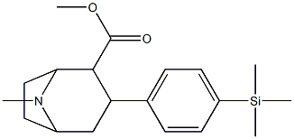 3-(4-trimethylsilylphenyl)tropane-2-carboxylic acid methyl ester Struktur