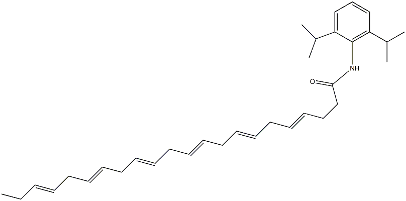 N-(2,6-diisopropylphenyl)-4,7,10,13,16,19-docosahexaenamide Struktur