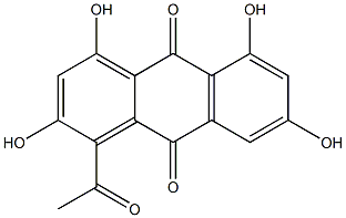 1-ACETYL-2,4,5,7-TETRAHYDROXY-9,10-ANTHRACENEDIONE Struktur