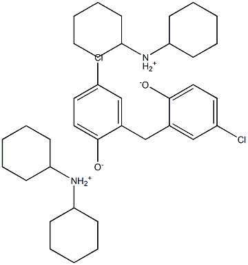 BIS-DICYCLOHEXYLAMINESALTOFBIS(2-HYDROXY-5-CHLOROPHENYL)METHANE Struktur