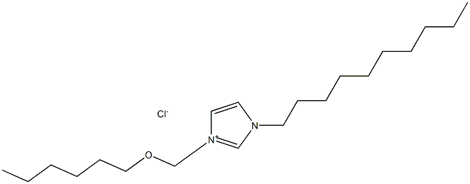 1-DECYL-3-HEXYLOXYMETHYLIMIDAZOLIUMCHLORIDE Struktur