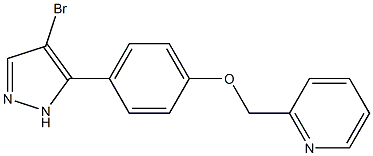 2-((4-(4-Bromo-1H-pyrazol-5-yl)phenoxy)methyl)pyridine Struktur