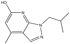 1-ISOBUTYL-4-METHYL-1H-PYRAZOLO[3,4-B]PYRIDIN-6-OL Struktur