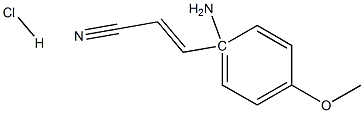 4'-Methoxy-1-aminocinnamonitrile hydrochloride, Struktur