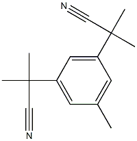 3,5-DI(1-CYANO-1-METHYL ETHYL) TOLUENE Struktur