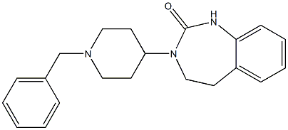 3-(1-BENZYLPIPERIDIN-4-YL)-1,3,4,5-TETRAHYDRO-2H-1,3-BENZODIAZEPIN-2-ONE Struktur