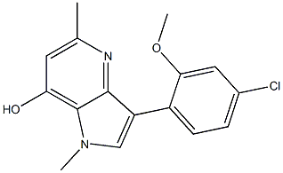 3-(4-CHLORO-2-METHOXYPHENYL)-1,5-DIMETHYL-1H-PYRROLO[3,2-B]PYRIDIN-7-OL Struktur