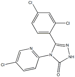 4-(5-CHLORO-PYRIDIN-2-YL)-5-(2,4-DICHLORO-PHENYL)-2,4-DIHYDRO-[1,2,4]TRIAZOL-3-ONE Struktur