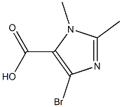 4-BROMO-1,2-DIMETHYL-1H-IMIDAZOLE-5-CARBOXYLIC ACID Struktur