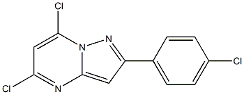 5,7-DICHLORO-2-(4-CHLOROPHENYL)PYRAZOLO[1,5-A]PYRIMIDINE Struktur