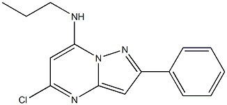 5-CHLORO-2-PHENYL-N-PROPYLPYRAZOLO[1,5-A]PYRIMIDIN-7-AMINE Struktur