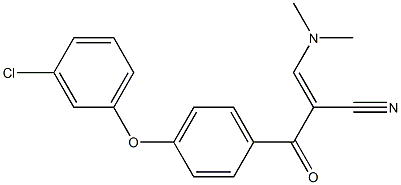 (E)-2-[4-(3-chlorophenoxy)benzoyl]-3-(dimethylamino)-2-propenenitrile Struktur