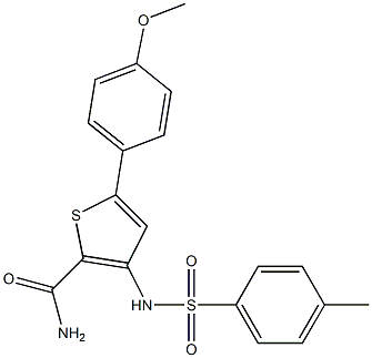 5-(4-methoxyphenyl)-3-{[(4-methylphenyl)sulfonyl]amino}thiophene-2-carboxamide Struktur