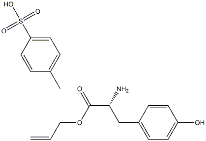 allyl (2R)-2-amino-3-(4-hydroxyphenyl)propanoate 4-toluenesulfonate Struktur