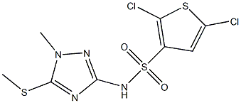 N3-[1-methyl-5-(methylthio)-1H-1,2,4-triazol-3-yl]-2,5-dichlorothiophene-3-sulfonamide Struktur