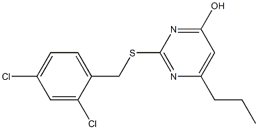 2-[(2,4-dichlorobenzyl)thio]-6-propylpyrimidin-4-ol Struktur