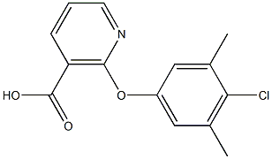 2-(4-chloro-3,5-dimethylphenoxy)nicotinic acid Struktur