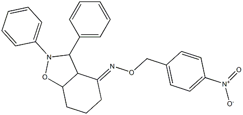 2,3-diphenylhexahydro-1,2-benzisoxazol-4(2H)-one O-(4-nitrobenzyl)oxime Struktur