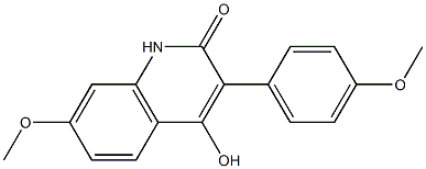 4-hydroxy-7-methoxy-3-(4-methoxyphenyl)quinolin-2(1H)-one Struktur