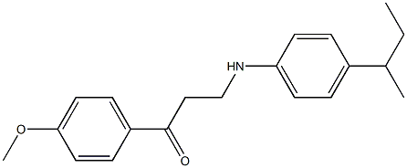 3-[4-(sec-butyl)anilino]-1-(4-methoxyphenyl)-1-propanone Struktur