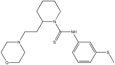 N1-[3-(methylthio)phenyl]-2-(2-morpholinoethyl)piperidine-1-carbothioamide Struktur