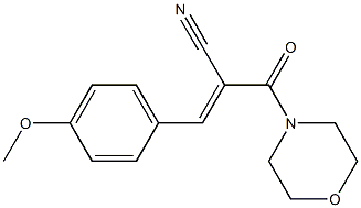 (E)-3-(4-methoxyphenyl)-2-(morpholinocarbonyl)-2-propenenitrile Struktur