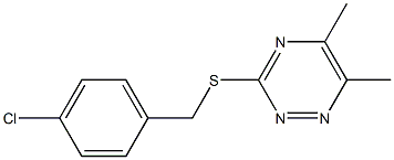 4-chlorobenzyl 5,6-dimethyl-1,2,4-triazin-3-yl sulfide Struktur