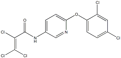 N1-[6-(2,4-dichlorophenoxy)-3-pyridyl]-2,3,3-trichloroacrylamide Struktur