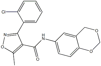 N4-(4H-1,3-benzodioxin-6-yl)-3-(2-chlorophenyl)-5-methylisoxazole-4-carboxamide Struktur