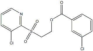 2-[(3-chloro-2-pyridyl)sulfonyl]ethyl 3-chlorobenzoate Struktur