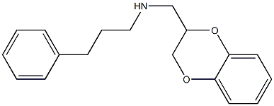 N-(2,3-dihydro-1,4-benzodioxin-2-ylmethyl)-3-phenyl-1-propanamine Struktur