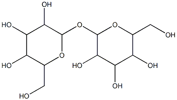 2-(hydroxymethyl)-6-{[3,4,5-trihydroxy-6-(hydroxymethyl)tetrahydro-2H-pyran-2-yl]oxy}tetrahydro-2H-pyran-3,4,5-triol Struktur